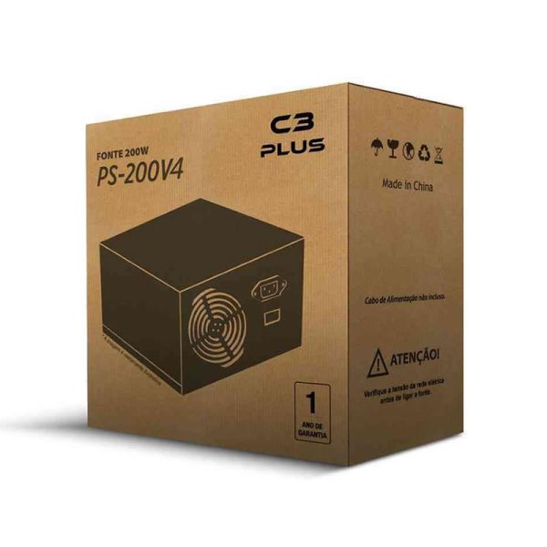 Fonte ATX 200w PS-200V4 C3Plus s/cabo C3Tech - Image 2