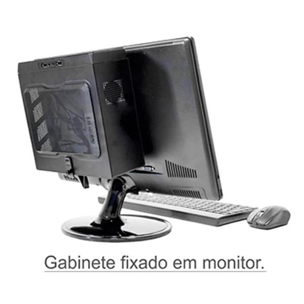 Gabinete K-Mex mini ITX GI-10S1 preto 2xUsb 2.0 c/fonte interna PF-130W c/cabo - Image 4