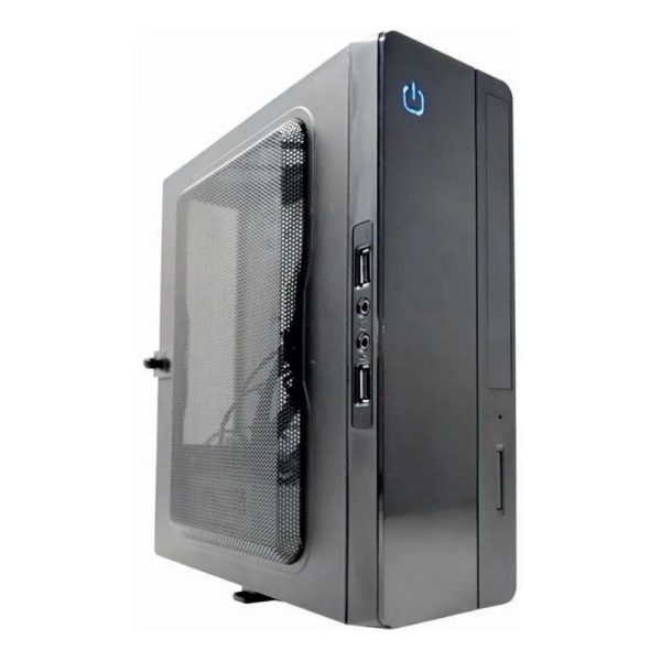 Gabinete K-Mex mini ITX GI-10S1 preto 2xUsb 2.0 c/fonte interna PF-130W c/cabo