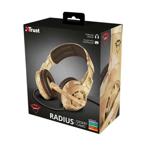 Headset gamer Trust GXT 310D Radius, PS4, Xbox One, Switch, PC, camuflado desert - 22208 - Image 5