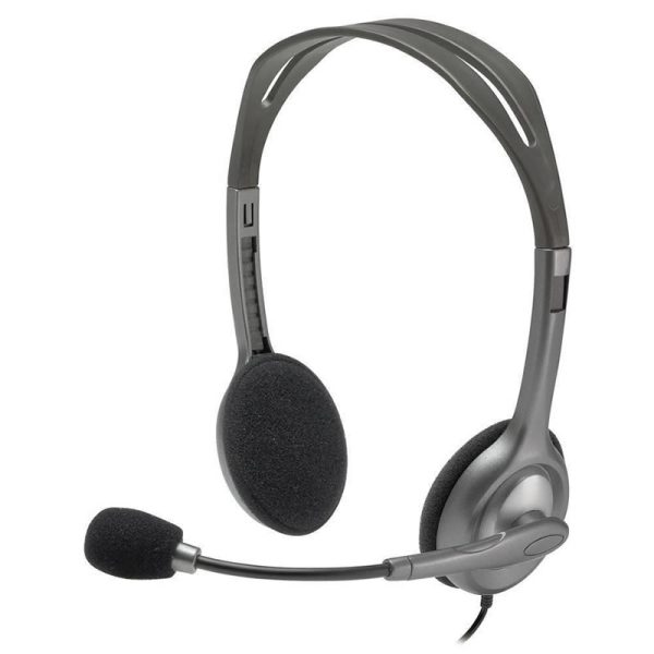 Headset Logitech H111 estéreo analógico P3 cinza - 981-000612