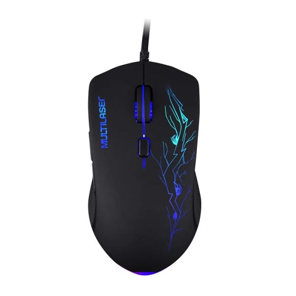 Mouse gamer Multilaser 3200DPI 6 botões LED - MO276