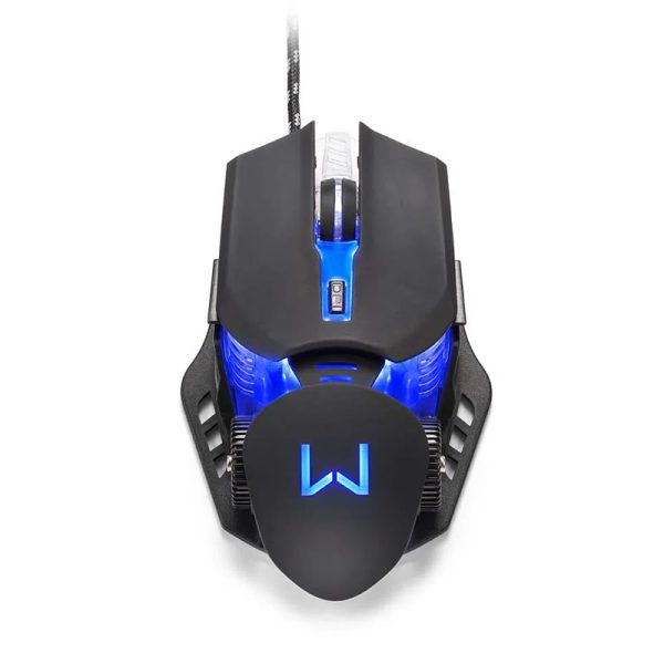 Mouse gamer Warrior Keon 3200DPI 6 botões ambidestro preto - MO267