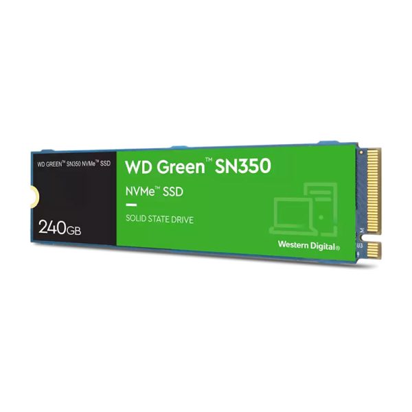 SSD WD Green PC SN350 240GB, PCIe, NVMe, Leitura: 2400MB/s, Escrita: 900MB/s - WDS240G2G0C