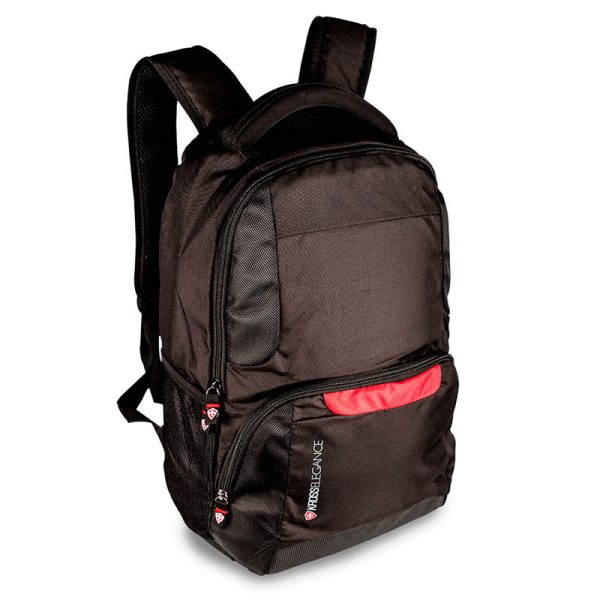 Mochila Kross Elegance Versátil Para Notebook 15.6 - KE-BPL20 Preto/Vermelho - Image 3