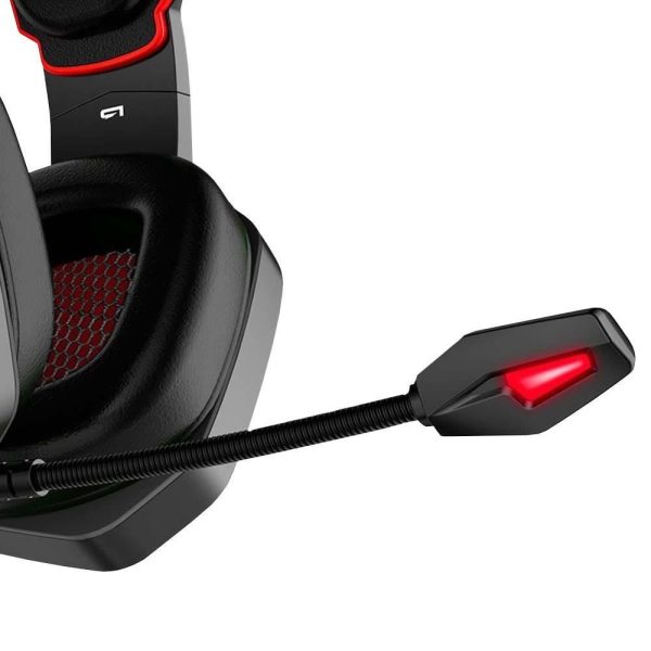 Headset Gamer Kross Elegance Dekmos, 50mm, USB, P2, Preto E Vermelho - Ke-hs155 - Image 2