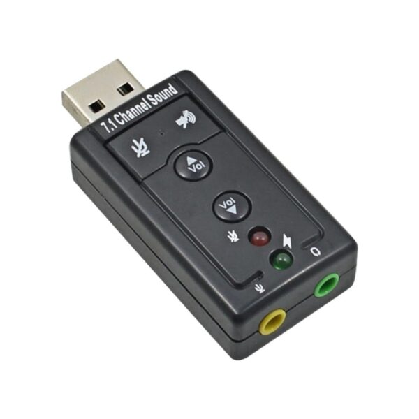 Adaptador Usb De Som 7.1 Uma Entrada E Uma Saida Lt-h0071