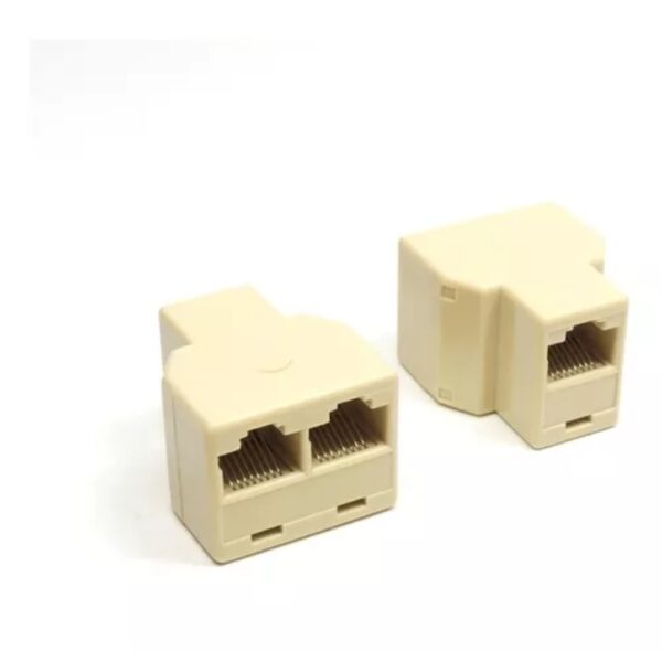 Conector Rj45 Duplo 1 Femea Pra 2 Femeas