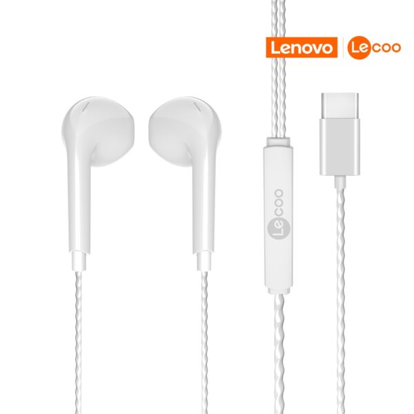 Fone de Ouvido Intra EH104 USB-C Branco Lecoo