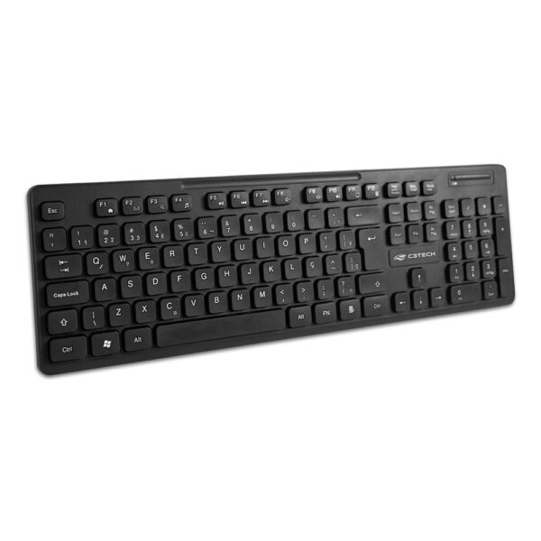 Kit Teclado e Mouse Sem Fio K-W20BK C3Tech