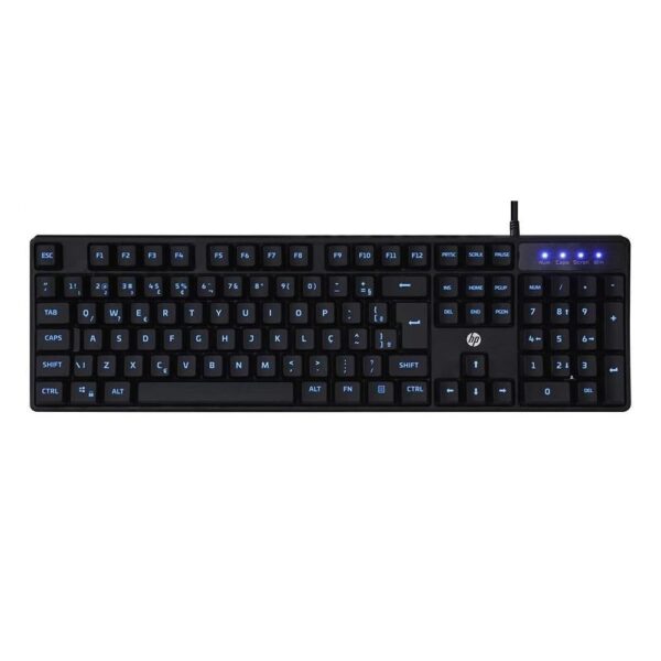 Teclado Gamer Usb Membrana K300 Led Preto Hp