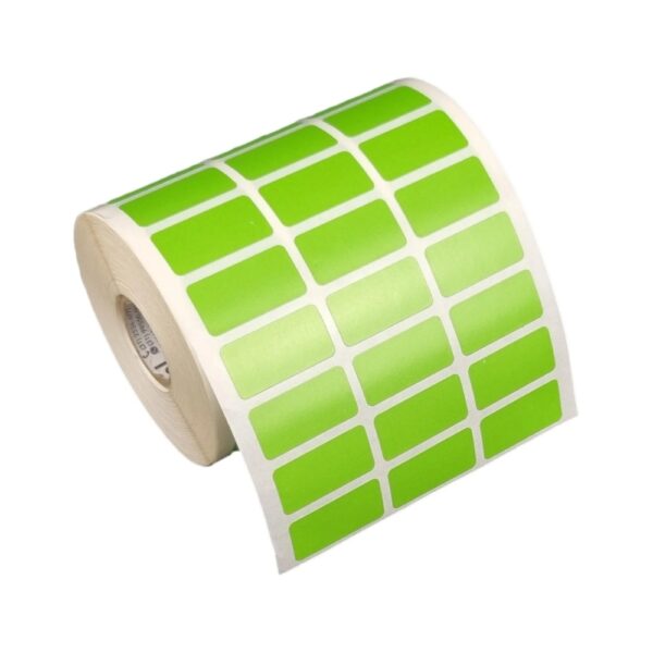 Etiqueta Adesiva 30x15mm Verde 3 Col Térmica S Ribbon Rolo Com 30m