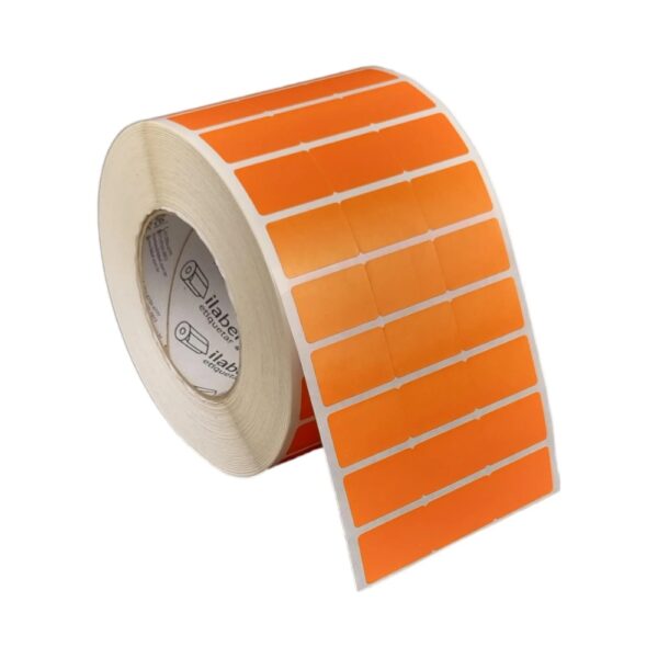 Etiqueta Adesiva 32x21mm Laranja 3 Col Térmica S Ribbon Rolo Com 30m