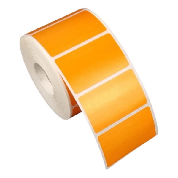 Etiqueta Adesiva 50x30mm Laranja 1 Col Térmica S Ribbon Rolo Com 30m