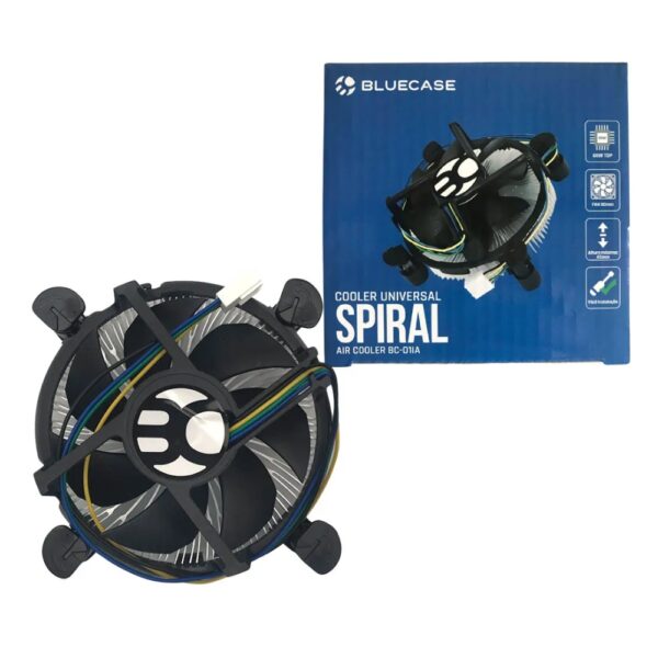 Cooler Universal Spiral Intel Aluminio (bc-01ia) - Bluecase - Tdp 65w - 775/1155/1150/1156/1151 - Image 2