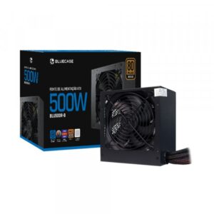 Fonte De Alimentação Atx 500w Real 80 Plus Bronze (blu500r-b) - Bluecase