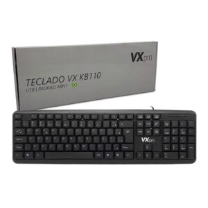 Teclado Usb Preto Vxkb110 Vxpro - Abnt2 / Com Fio