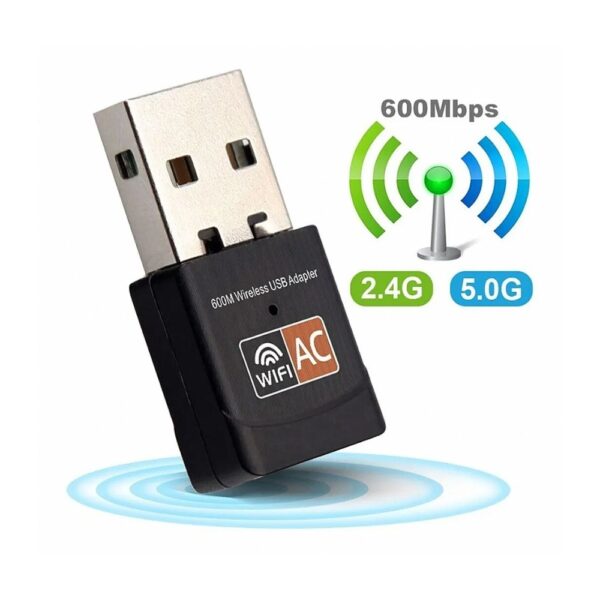 Adaptador Usb 2.0 Wifi Nano 600mbps 5ghz