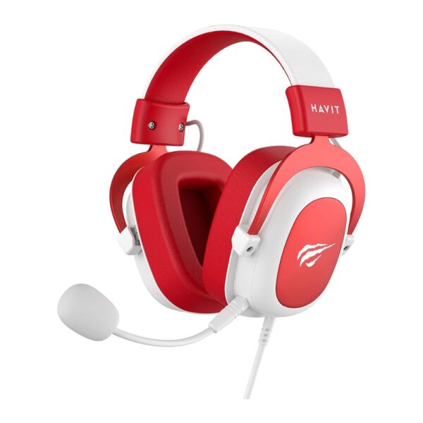 Headset Gamer Havit H2002d, Drivers 53mm, P3, Xbox One E Ps4, Branco E Vermelho - Hv-h2002wr