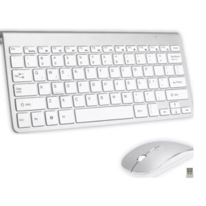 Kit Teclado E Mouse Sem Fio De Aluminio Com Adaptador Usb - Ref Bm-t12