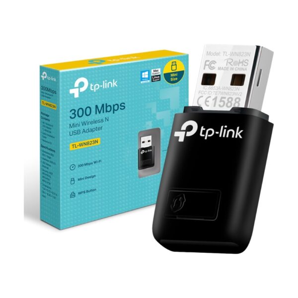 Mini Adaptador Tp-link Usb 300mbps Tl-wn823n